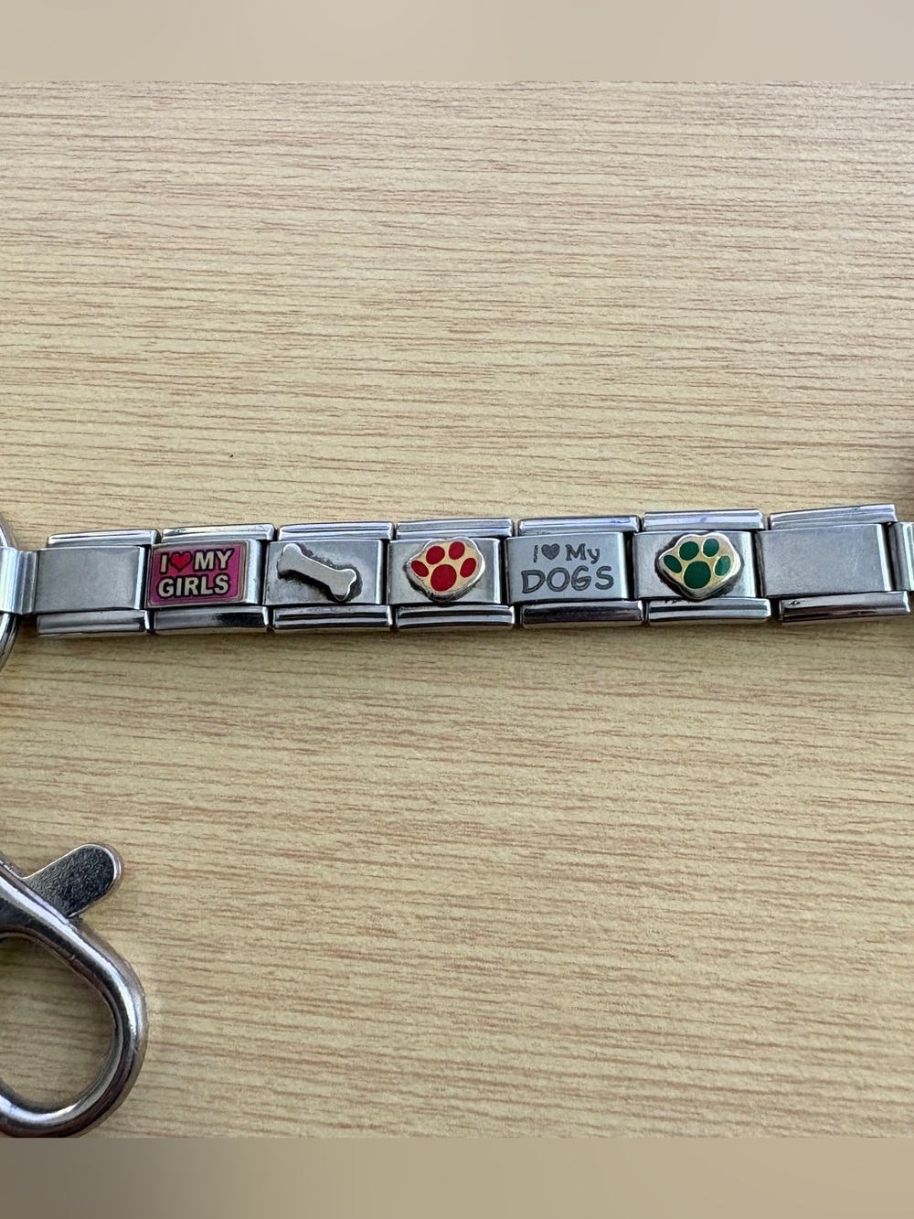 Dog theme Italian charm key chain